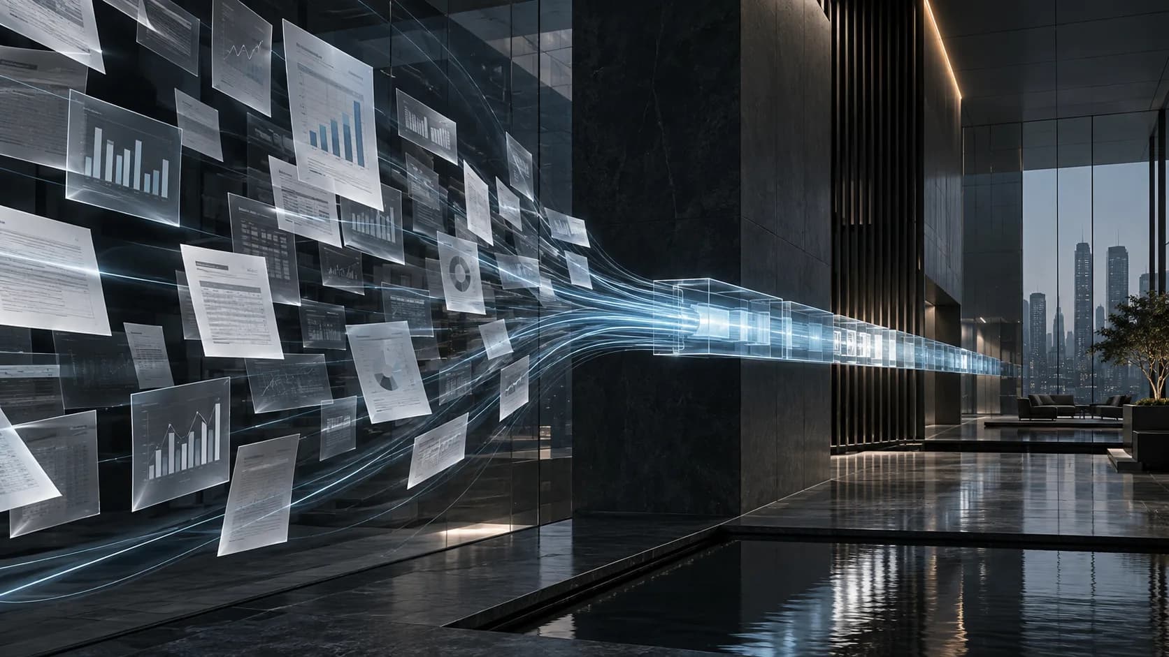 Enterprise reporting information converging into an intelligent workflow